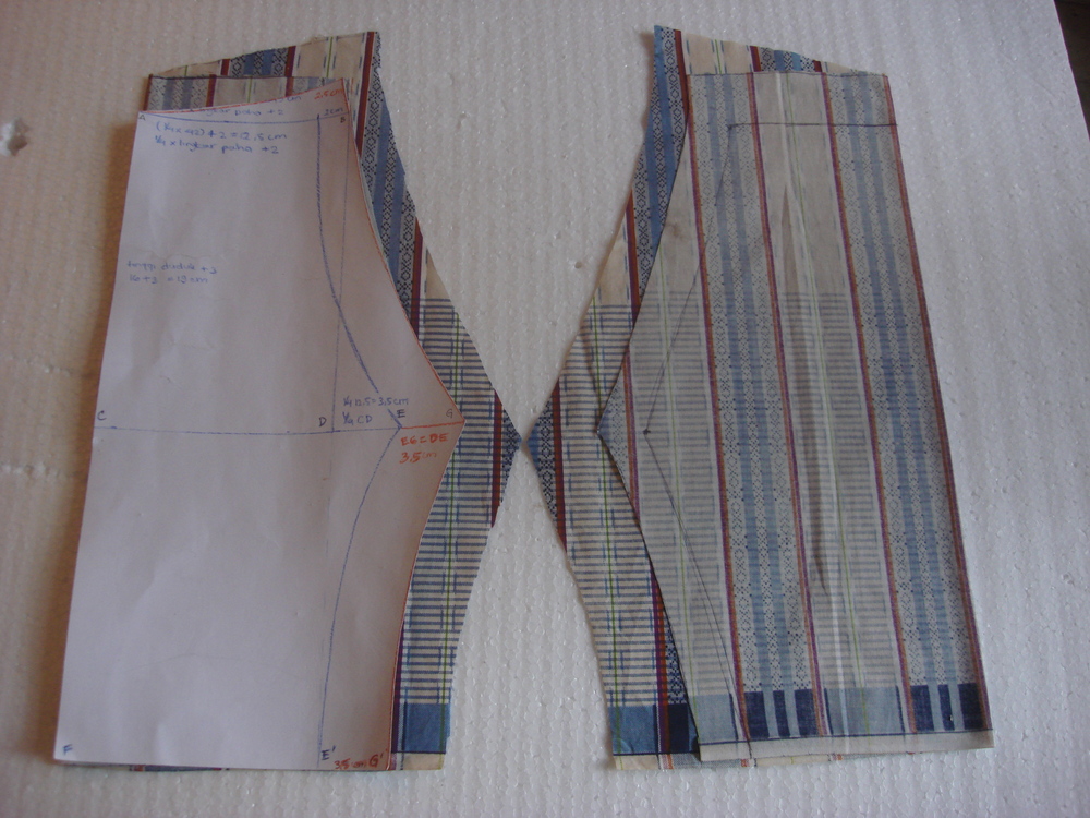 Membuat pola dan celana panjang batita (anak di bawah 3 